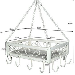 Topfh„nger romance made of wood/iron/white