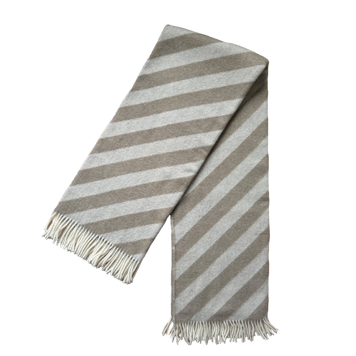 Filip Blanket Beige Soft Lightweight Norwegian Wool Blanket