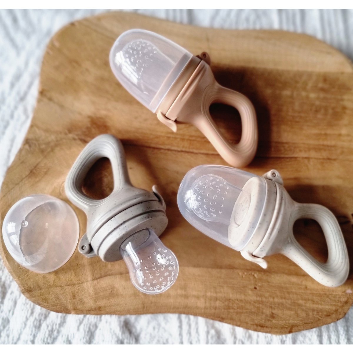 Fruit Feeder Pacifier - Beige Dotted