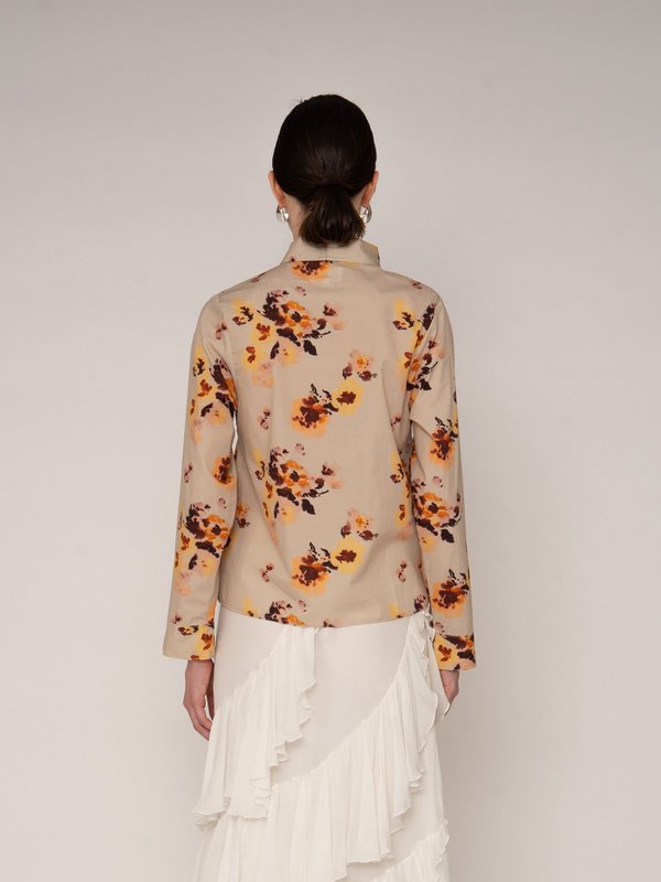 Juliette bloemenprint lintblouse
