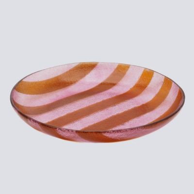 Artisano Bowl Pop Large 30x4 Magenta Stripes
