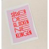 Süßer die Glocken nie klingen - Postkarte mit Neondruck
