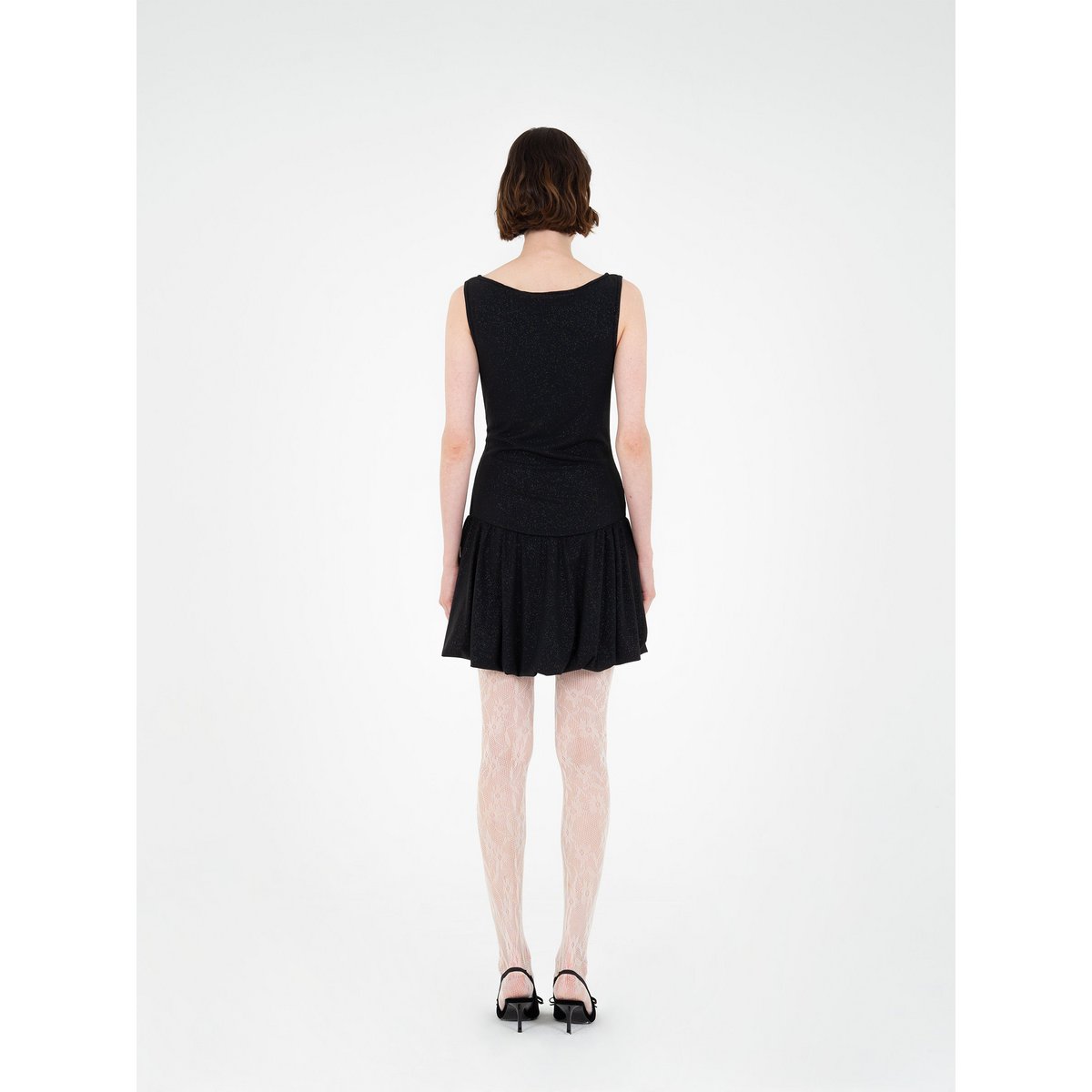 Authentic Shiny Black Mini Dress