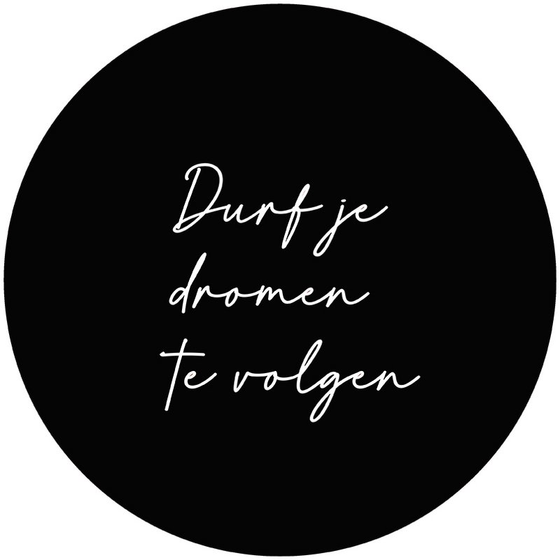 Wall circle dare to dream black
