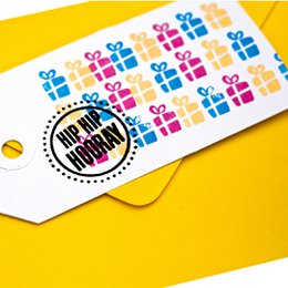 Świąteczny znaczek mini prezent - obecny znaczek