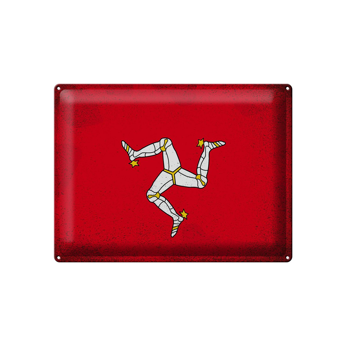 Blechschild Flagge Isle of Man 40x30cm Isle of Man Vintage