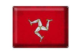 Blechschild Flagge Isle of Man 40x30cm Isle of Man Vintage