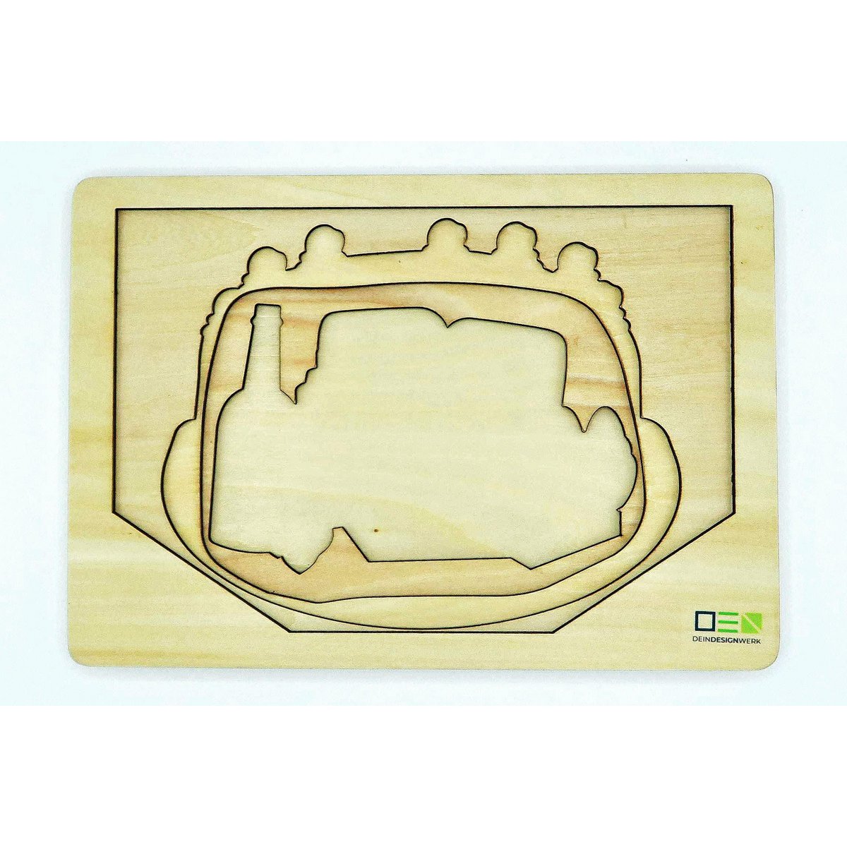 Doorkijkpuzzel: Zwarte Woudtaart | Meerlaagse houten puzzel voor het hele gezin | Cadeau voor liefhebbers van het Zwarte Woud