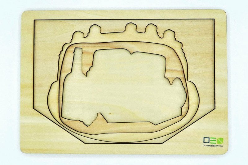 Puzzle transparent : Gâteau Forêt-Noire | Puzzle en bois multicouche pour toute la famille | Cadeau pour les amoureux de la Forêt-Noire
