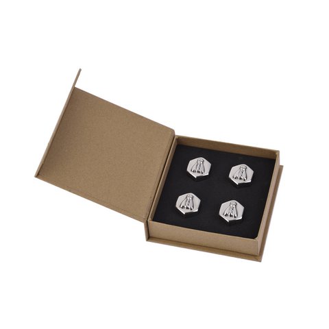 Laguiole of 4 cubic steel cooler cubes box