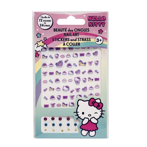 HELLO KITTY nagelstickers en strass steentjes