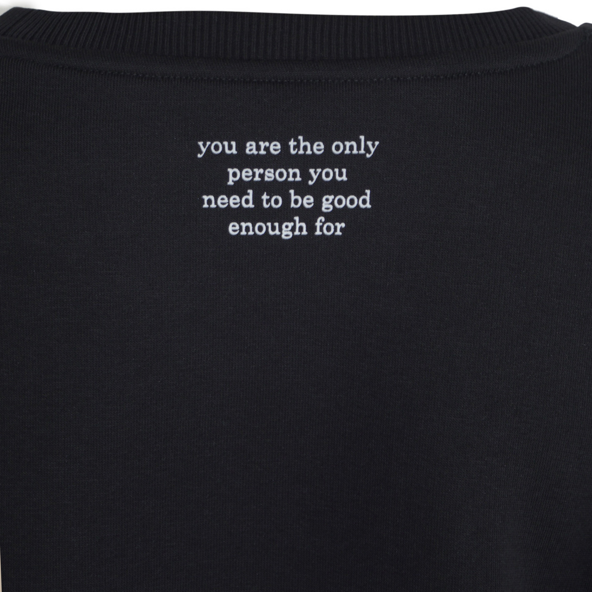 Crew Neck Sweat "GOOD ENOUGH FOR" - Grau Melange