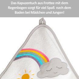 Hooded towel cloud white, 100 x 100