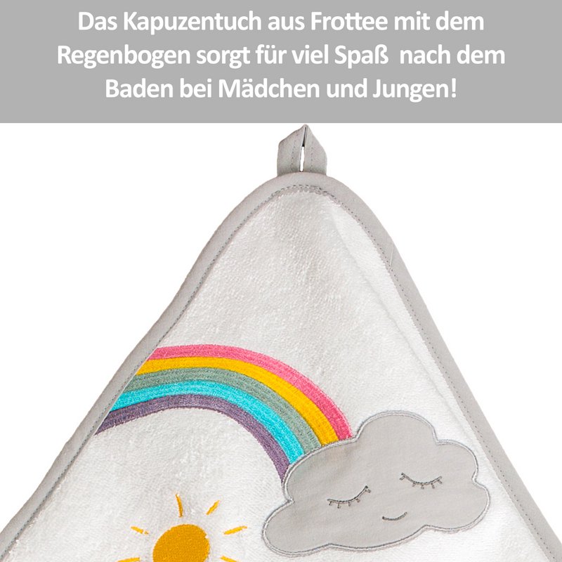 Hooded towel cloud white, 100 x 100