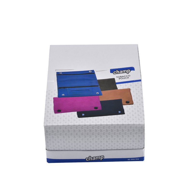 Display of 12 smoker pouches