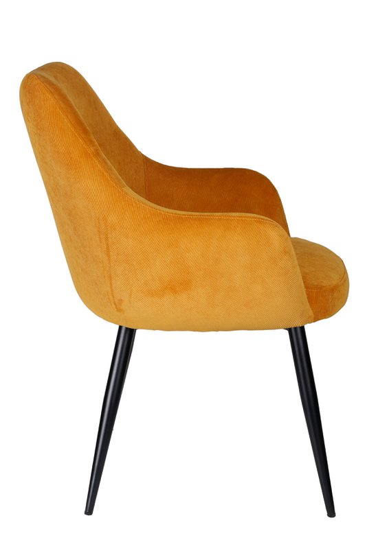 Ivy spisestuestol - gul rib