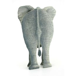 3D-Tierkarte Elefant mit Blumenstrauß