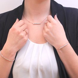 Armbånd Venus - Eller Rosé et Cristal