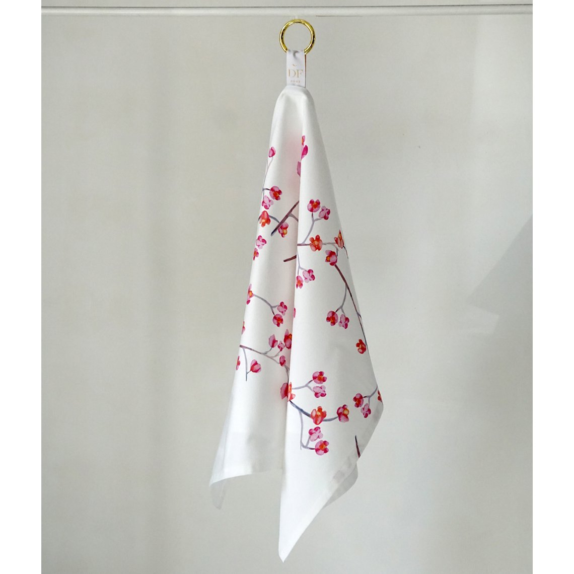 Kitchen Towel Branches White