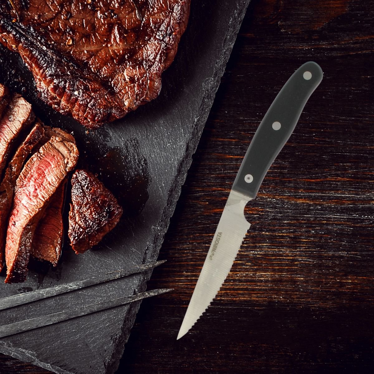 Set of 4 steak knives 22 cm Nirosta Fit