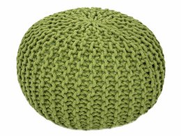 Pouf Ø 55 H 37 H 37 Strickhocker Sitzpouf Bodenkissen nachhaltig
