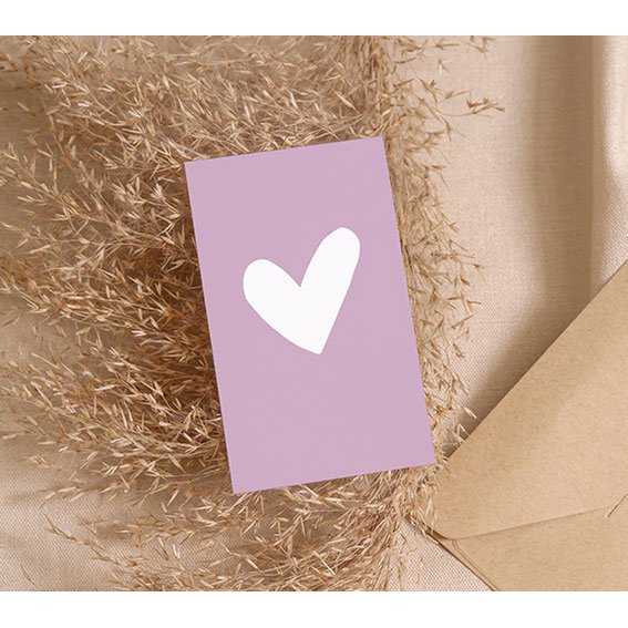 Mini card | Heart purple