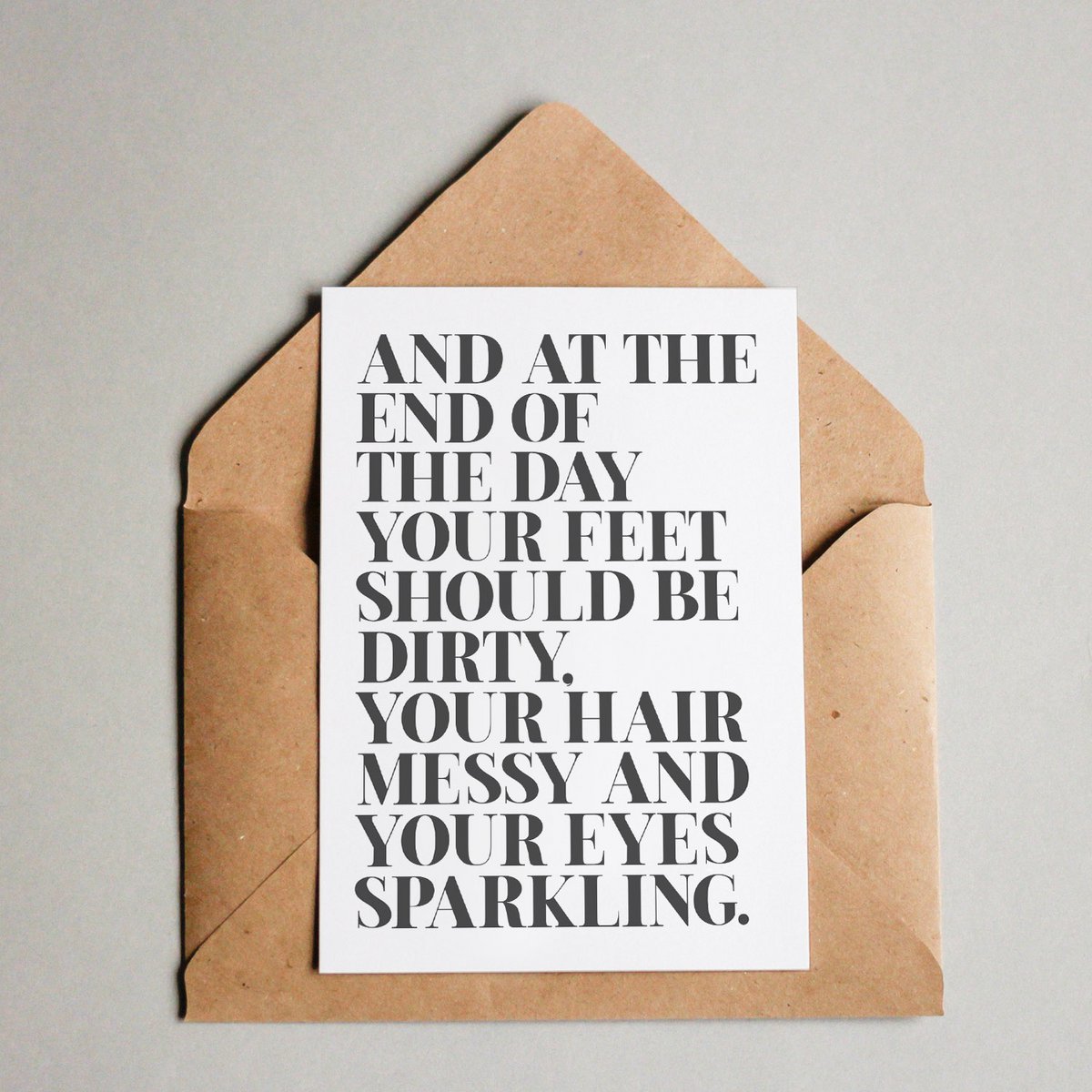 At the end of the day…