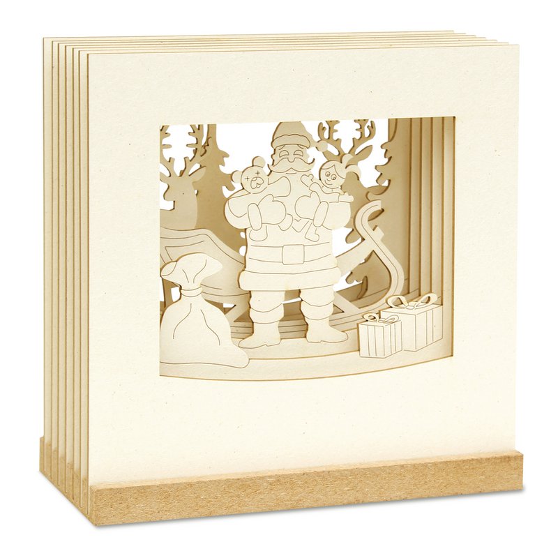 Weihnachtsmann-Silhoubox L