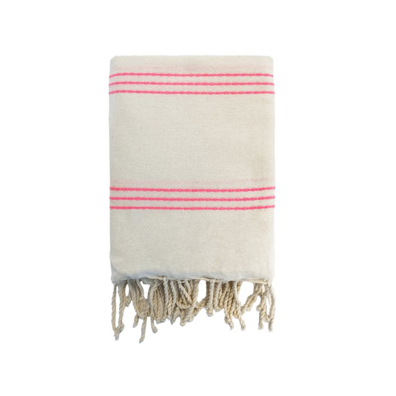 Fouta Calliope Ecru Pinky 100x200cm