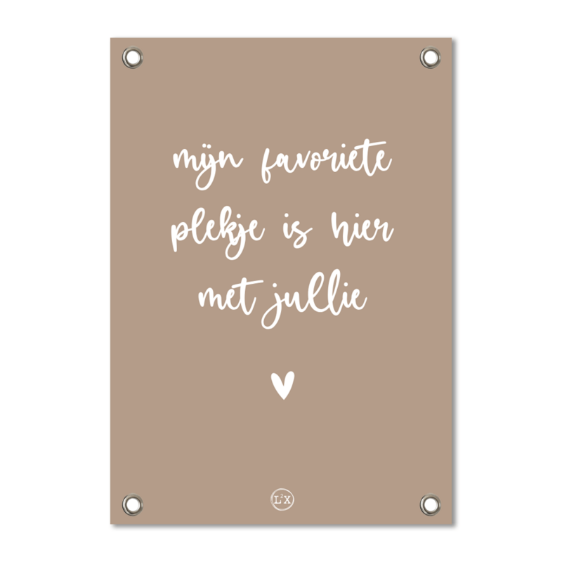 Haveplakat min yndlingsplet brun