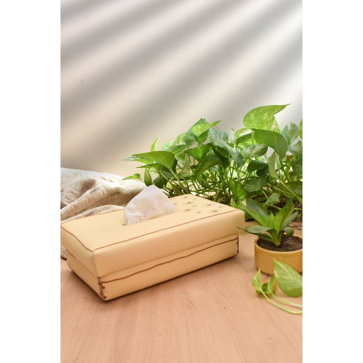 Weefseldooshoes | Geweven Katoen Japans Geel | 24x14cm