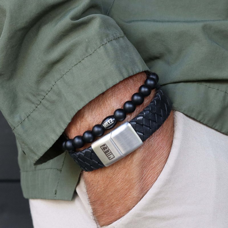 Set di bracciali da uomo 'Black Balance'
