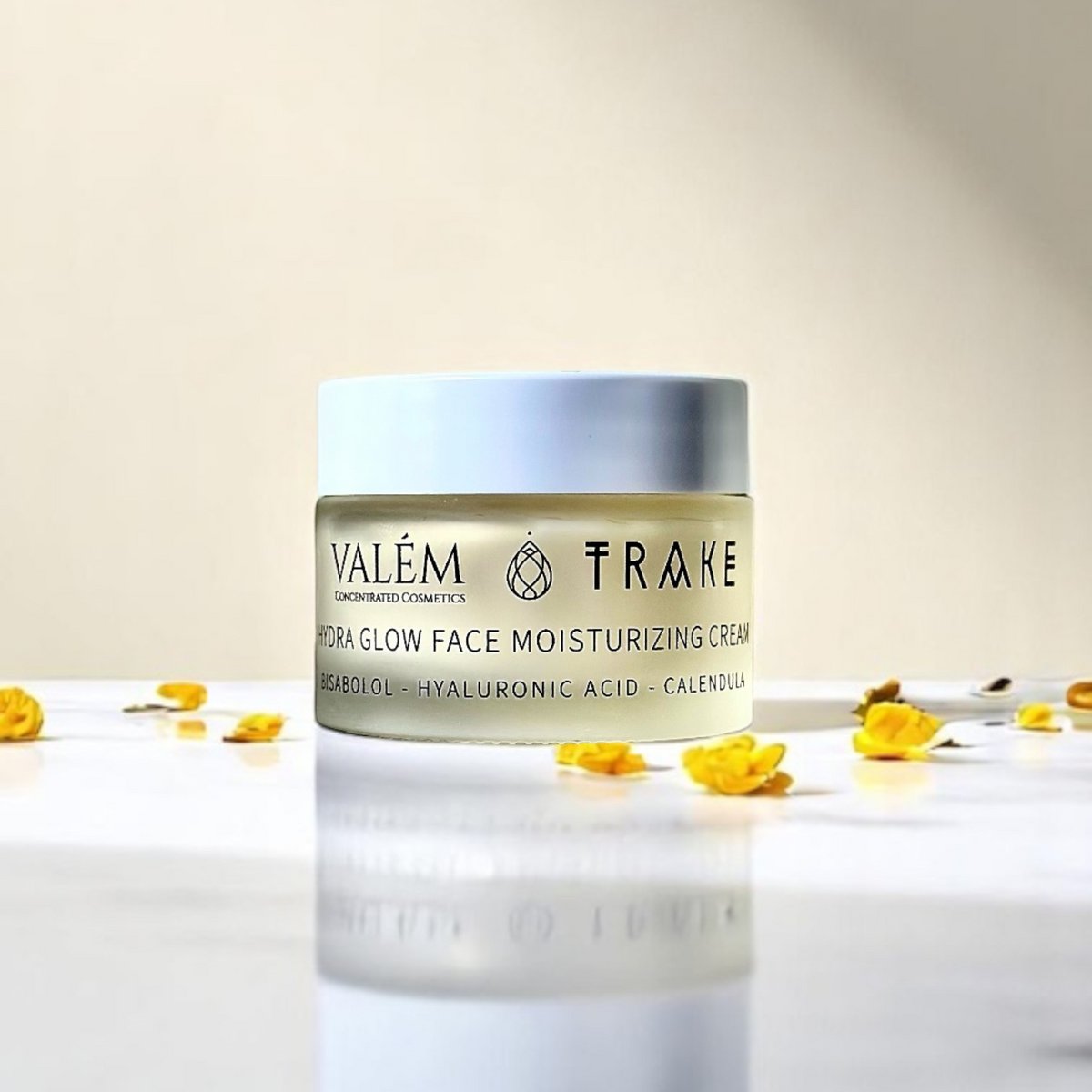 Hydra Glow Face Cream - Lettende daglig fugtighedscreme med bisabolol, hyaluronsyre & calendula - 50 ml | Vegansk, fugtgivende, ikke-vildt