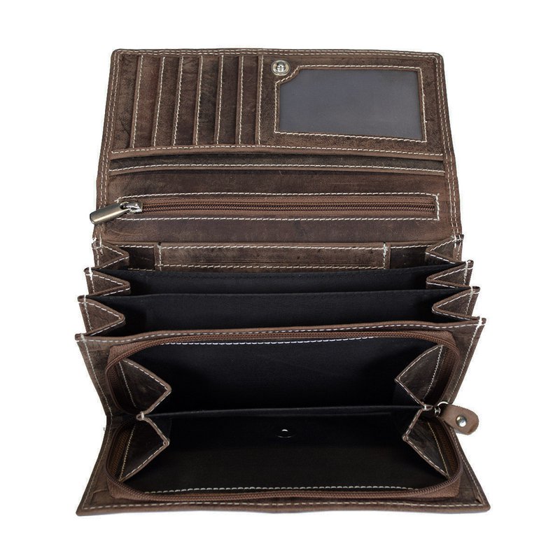 Large Buffalo Leather Wallet with Flap - 3 Colours - Arrigo