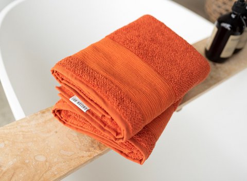 Bath Deco Towel- Organic Cotton 600 Grams - Dessert Red