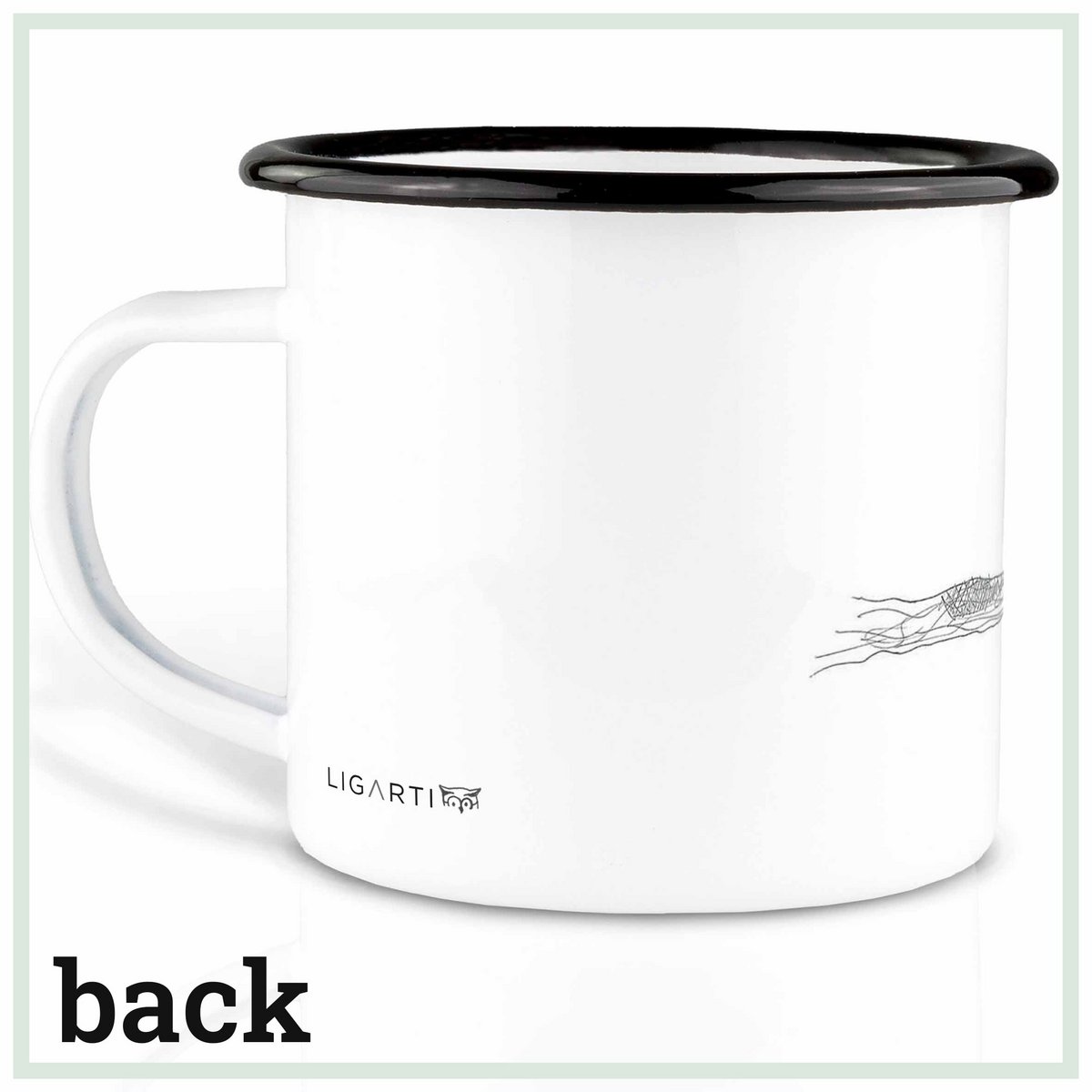 Emailletasse – Brilleneule