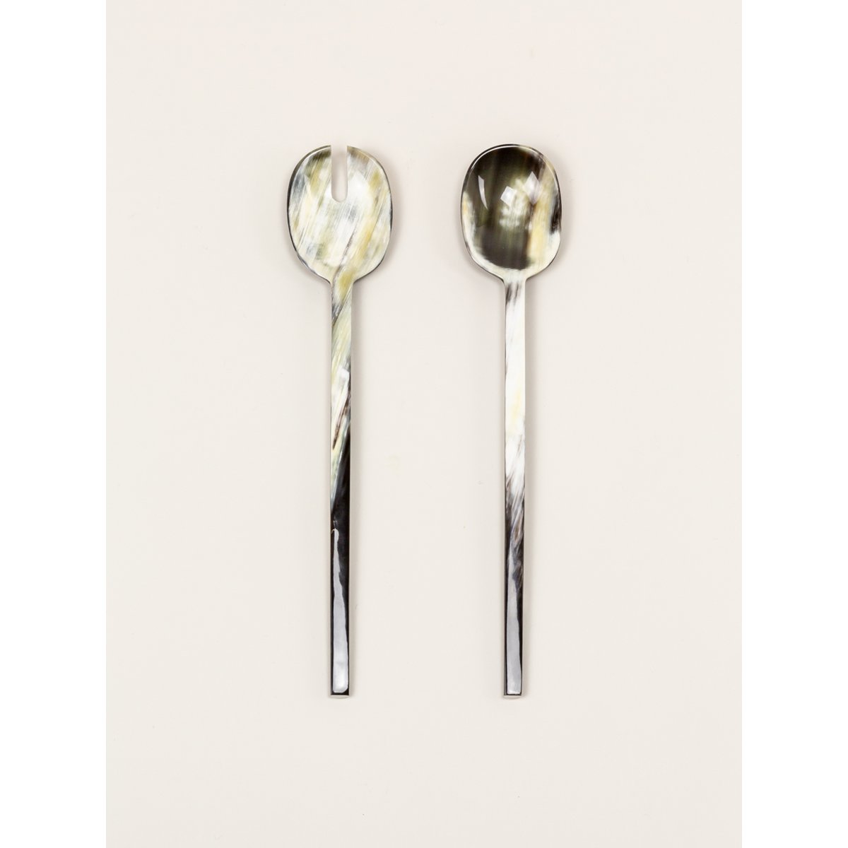 Baguette marmoreret sort horn lille salatserver