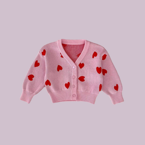 Rosa Herz-Cardigan