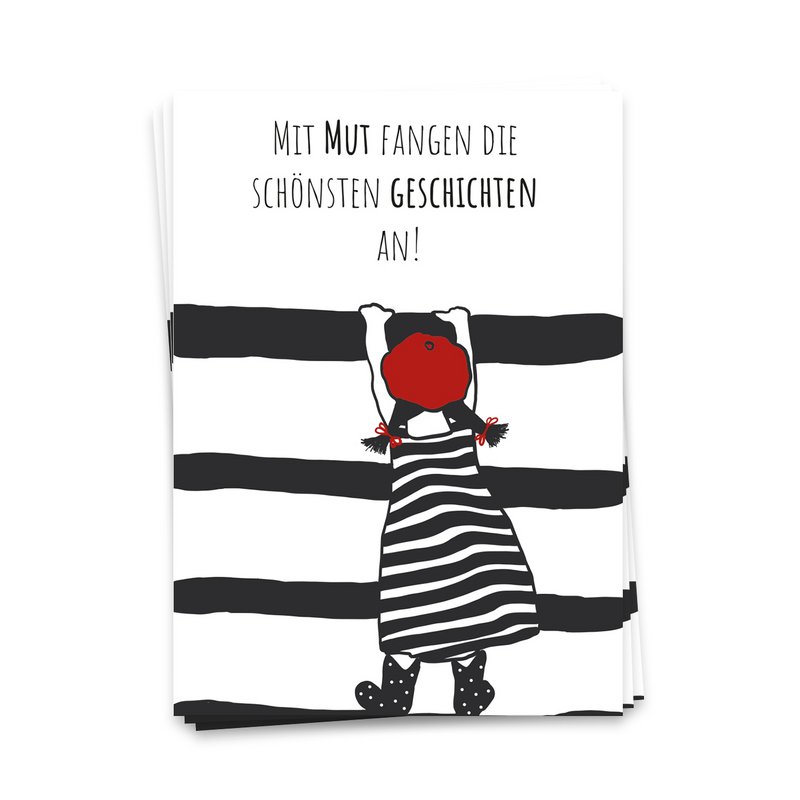 The most beautiful stories start with courage - postcard 10 Set