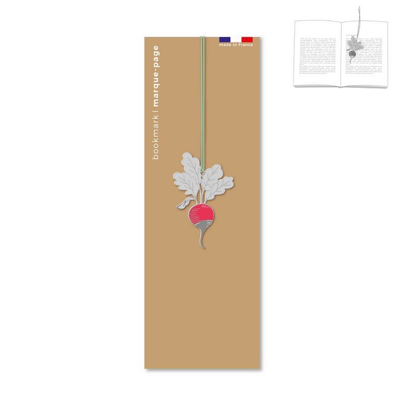 Radish metal bookmark