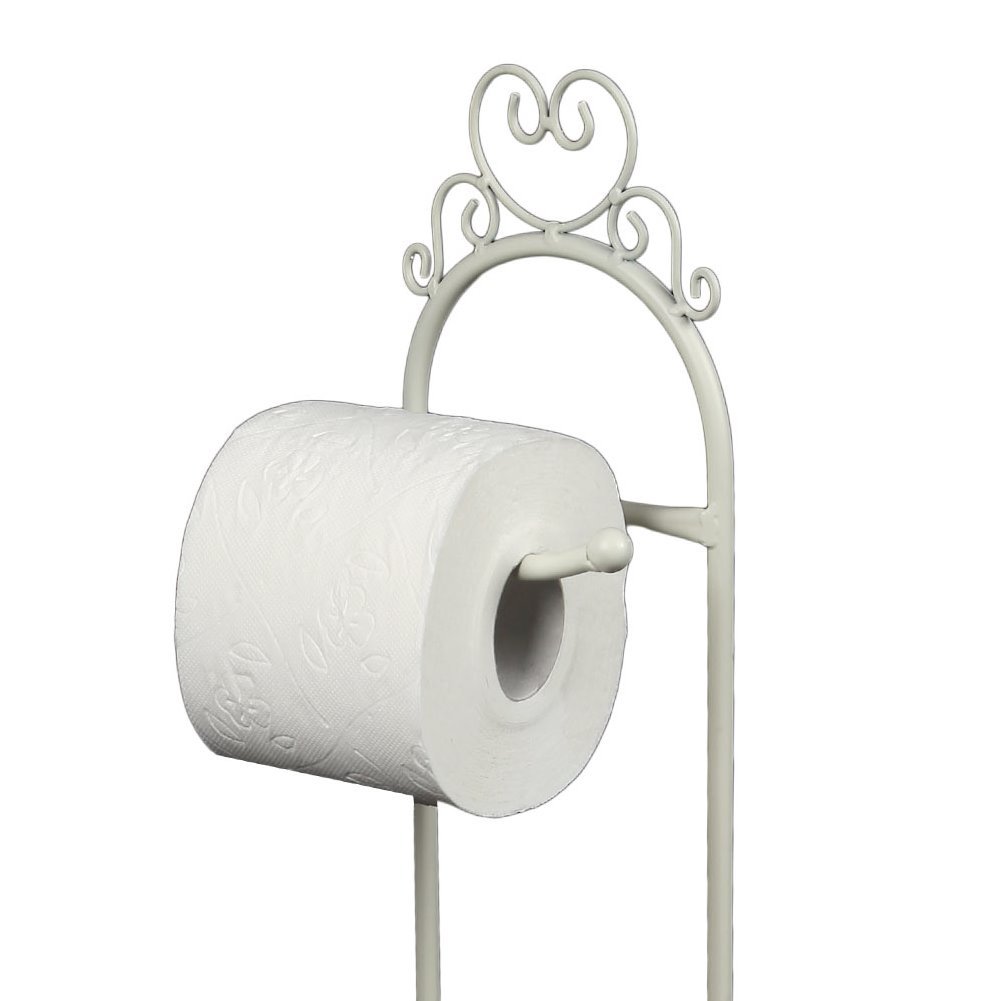 Stojak na papier toaletowy w kolorze antycznej bieli