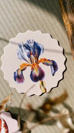 Coasters 10 motifs flowers - 12 sets