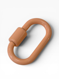 LEY! Screw carabiner in peach