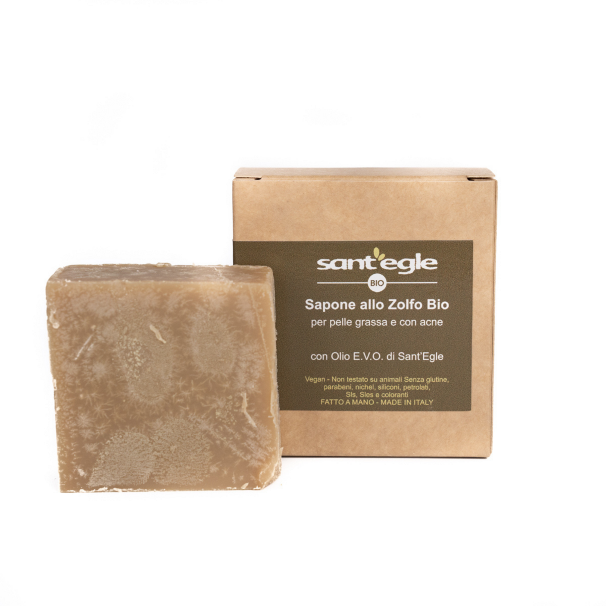 Organic Sulfur Soap with Evo Oil, 100 gr (Pack or 6pz)