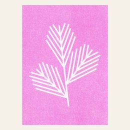 Risographie Carte postale - Neon Zweig - Din A6