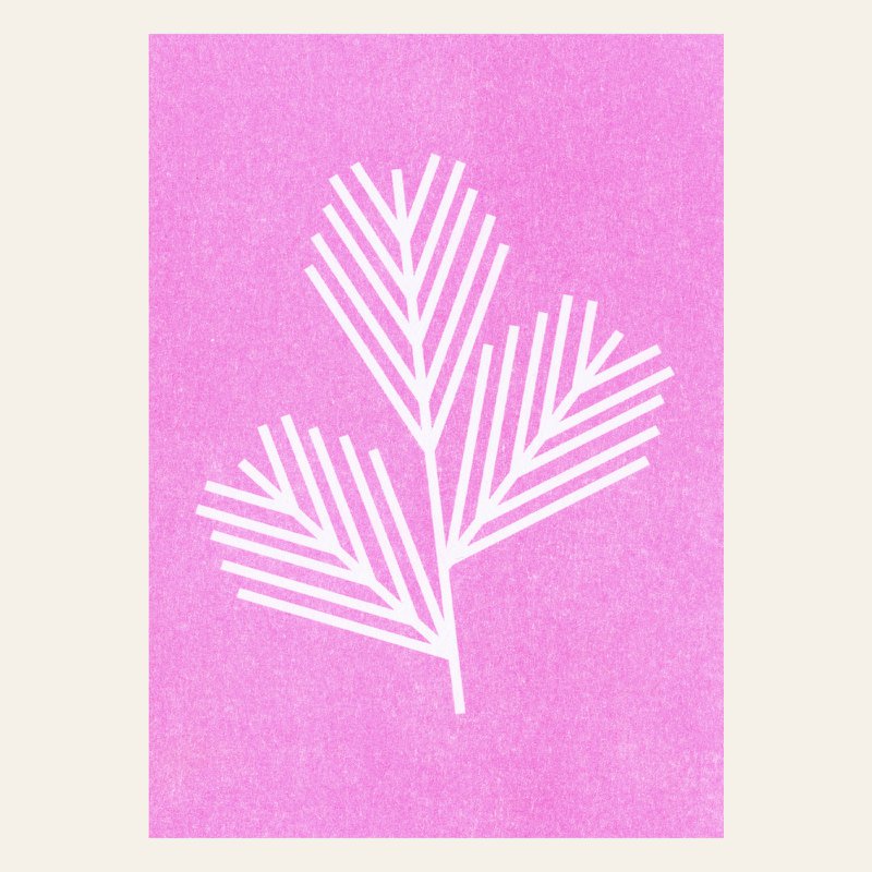 Risography Postcard - Neon Zweig - DIN A6