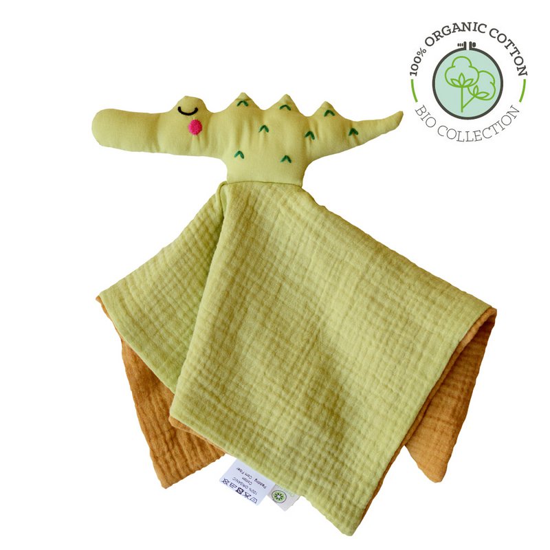 Organic cotton crocodile doudou