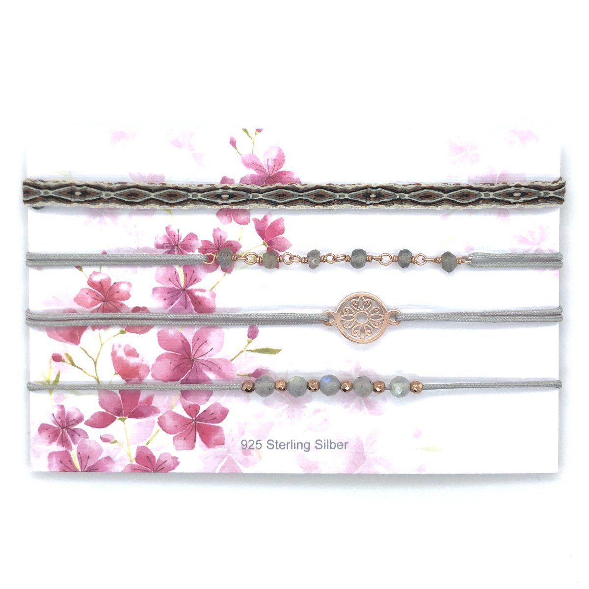 Armbåndssæt Rosalia 925 sterling sølv rose