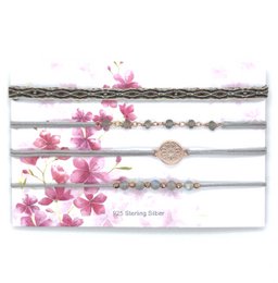 Armbåndssæt Rosalia 925 sterling sølv rose