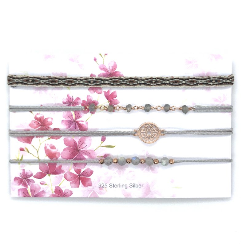 Armbåndssæt Rosalia 925 sterling sølv rose